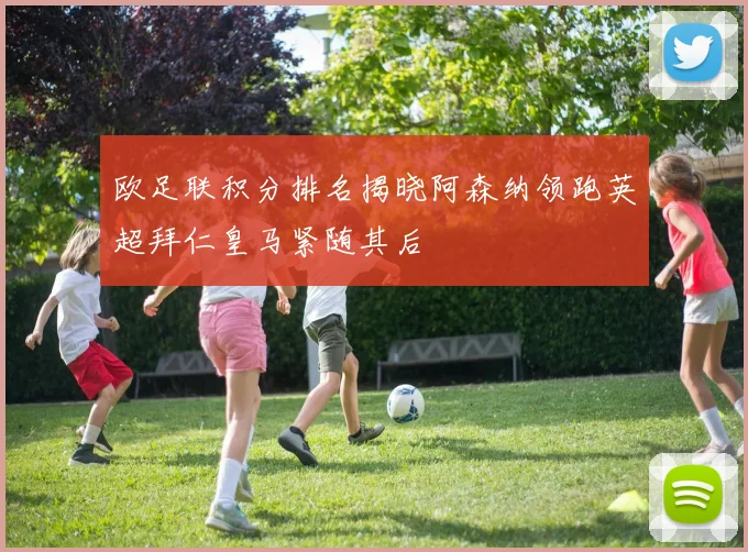 欧足联积分排名揭晓阿森纳领跑英超拜仁皇马紧随其后